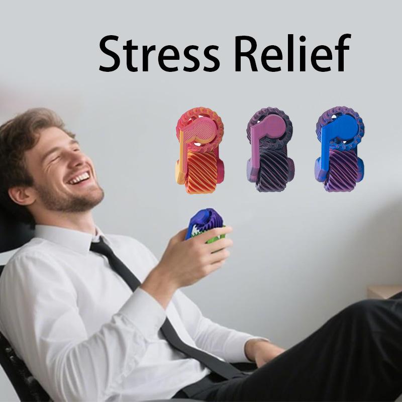 1Pcs Mini Gyroscope Popular  Spinner 3D Printed Fingertip Gear Decompression Toy For Adults Teens Kids