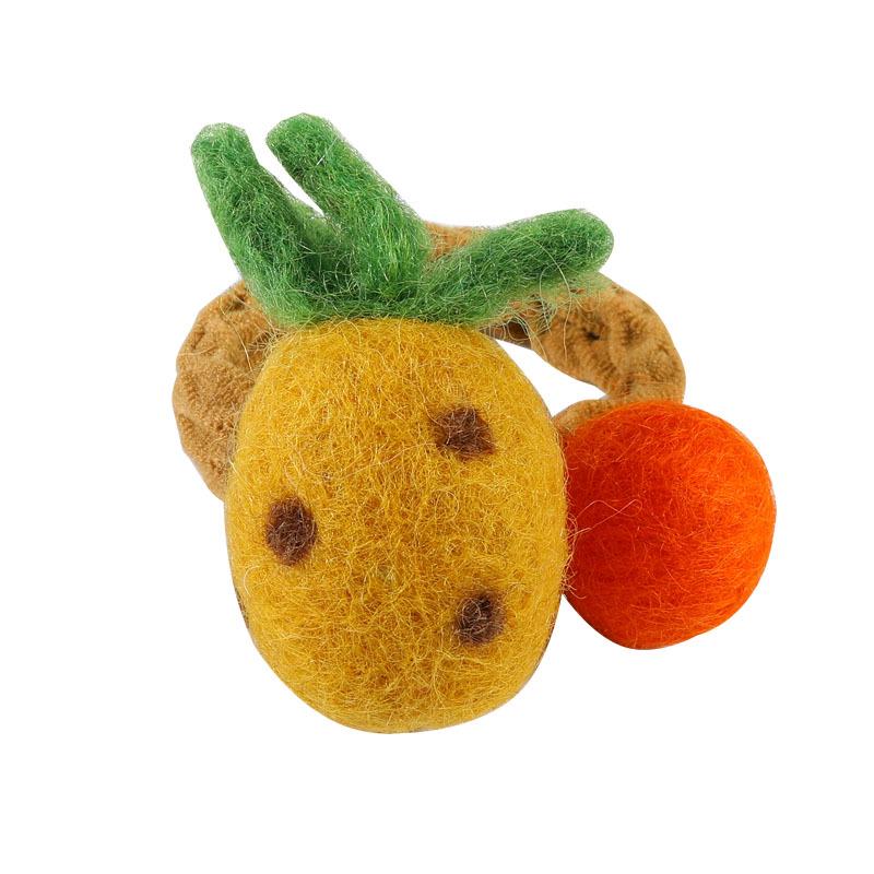 Korean Dongdaemun Plush Fruit Hair Tie for Women and Students - Stylish Hair Accessory