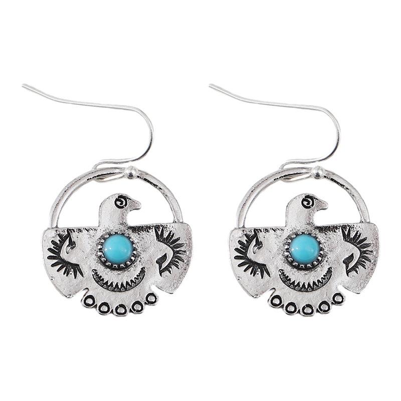 

Versatile Women s with Eagle Pendants Earrings срібний