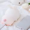 Cartoon Touch Sensor Rabbit Night Light 16 Colors Colorful Bunny Lamp Dimmable Silicone Ambient Light Bedside Light
