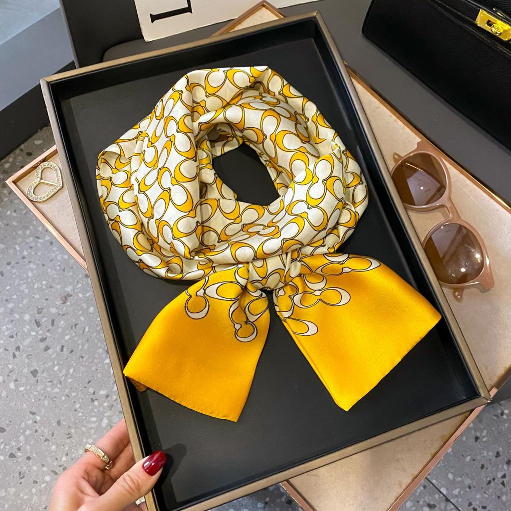 Luxury Design Long Silk Scarf Bag Tie Women Neck Skinny Scarves Hair band Foulard Horse Print Brand Lady Neckerchief Ribbon