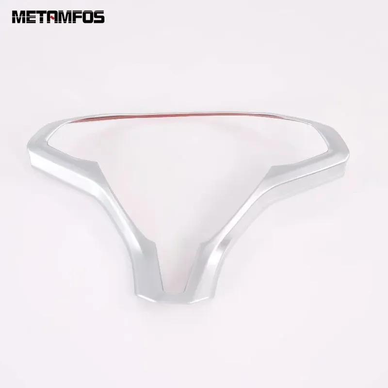 Steering Wheel Cover Trim Sticker For Tesla Model X 2016 2017 2018   Carbon Fiber Interior Accessories Car Styling