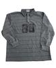 SK8ER ROCK Pigment 88 Pencil Stripe Rugby Shirt ((Charcoal*Black))