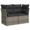 VidaXL Garden Sofa 2 Seater with Cushions, Seat with Cover, Patio Terrace Balcony Courtyard Outdoor Furniture, Grey 366137