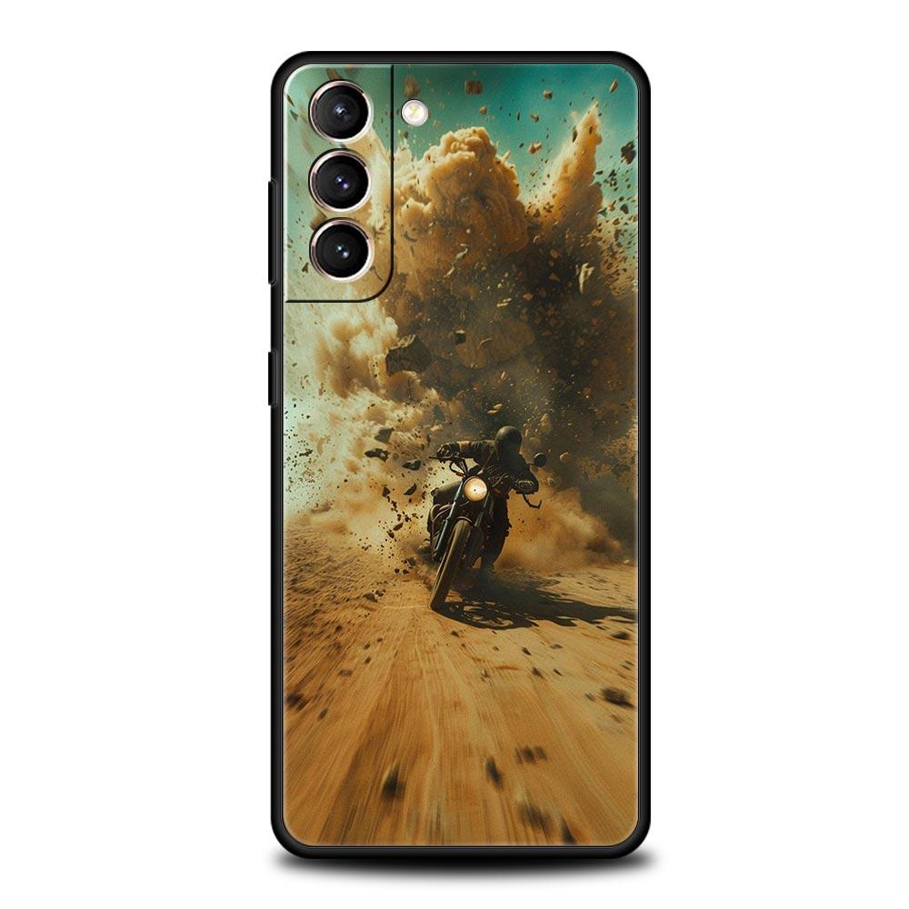 Moto Cross Motorcycle Sports Phone Case For Samsung Galaxy S24 S23 S22 S20 Ultra S21 FE 5G S10 S9 Plus S10E S8 Soft Cover