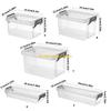 W89C Clear Storage Container Easy To Use Stackable Plastic Storage Bins with Lids for Home Office School