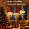 LED Santa Hat Hanging Light Christmas Hat Pendant Lamp with Tassel Bell Star Ornaments Xmas New Year Party Decoration Light