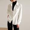 Winter White Long-sleeved Shirt for Women Loose and High-end Temperament Corduroy Commuting Polo Collar Versatile Shirt