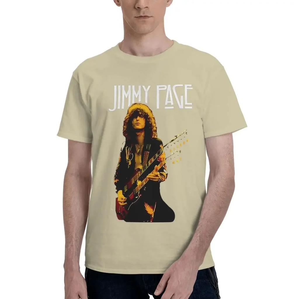 Jimmy Page 100 Cotton Casual Breathable Confortable Unisexga Short Sleeve Tshirt Funny Shirt