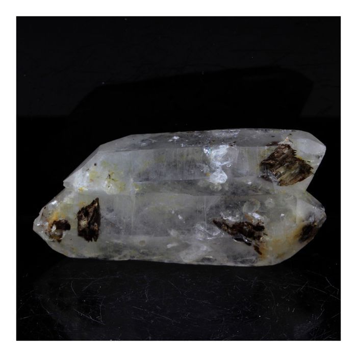 Pierres et Minéraux. Quartz biterminé + Siderite. 69.50 ct. Les Rivoirands, Vizille, Isère, France.