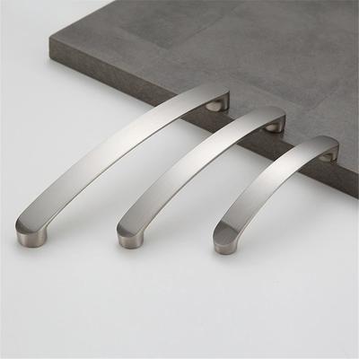 Bright Chrome Furniture Cabinet Handle Modern Minimalist Kitchen Door Knob Brushed Drawer Wardrobe Door Pull Hardware Dress Knob