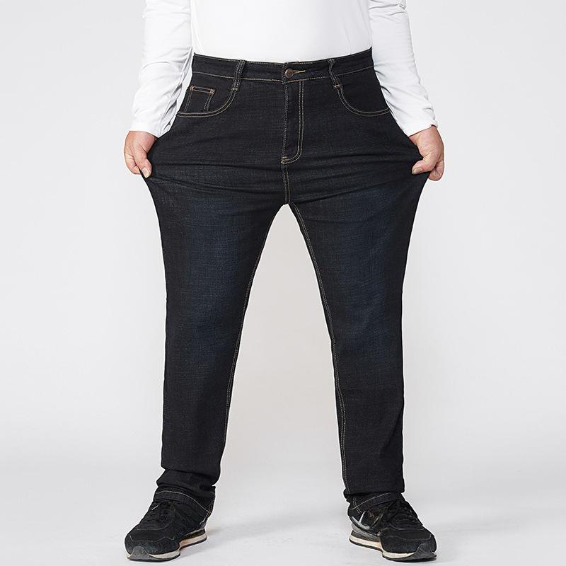 

Мужские джинсовые брюки больших размеров, повседневные длинные брюки, свободные брюки прямого кроя, брюки нового стиля 56