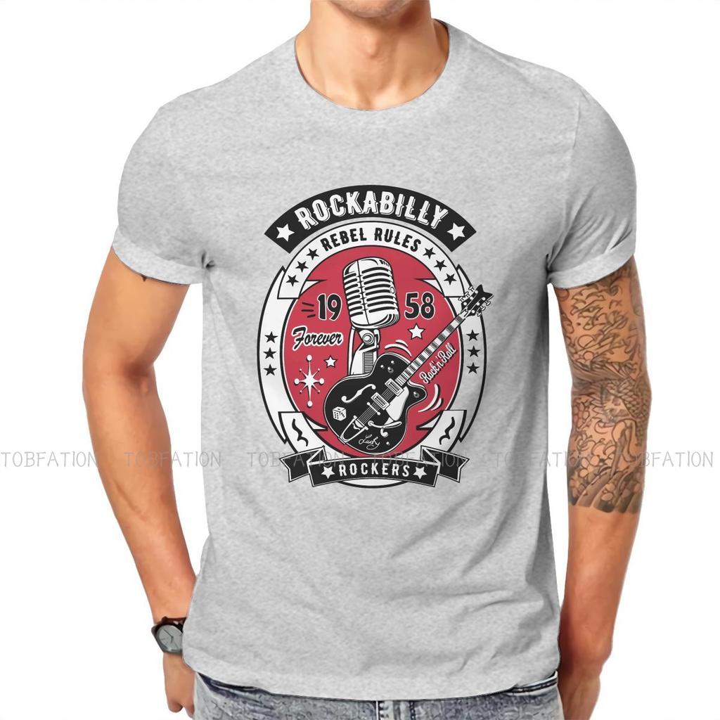 ZX Rock 50s Rockabilly Music 1958 Rock and Roll Vintage Rocker 60s 70s Guitar Tshirt Summer Mens Clothes Cotton Harajuku T Shirt