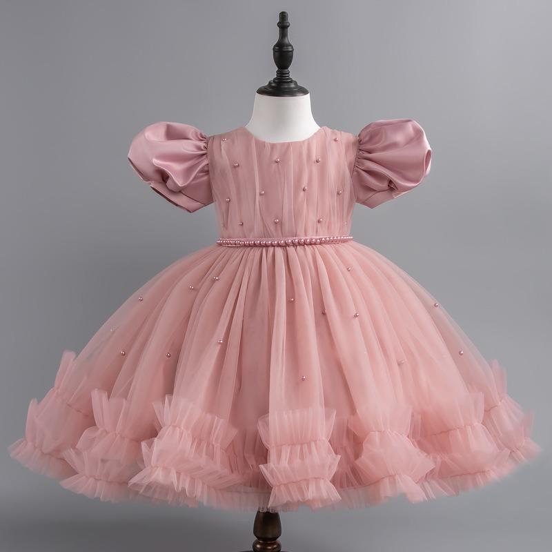 Mädchen Kinder Aufgebauschtes Spitze Tüll Prinzessin Geburtstagsparty Formelles Auftrittskleid
