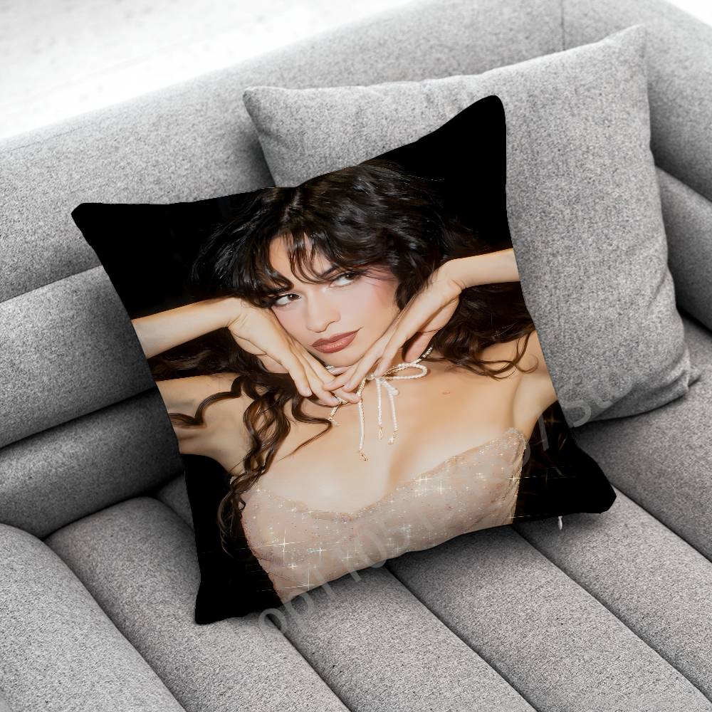 C-Camila C-Cabello Romance C XOXO Familia Throw Pillow Case For 45*45cm 40cm 55cm 50cm 30cm Square Car Pillowcase Shell