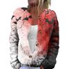 Women's Fashion Printed Long Sleeve Knitted Cardigan Button Down Jacket