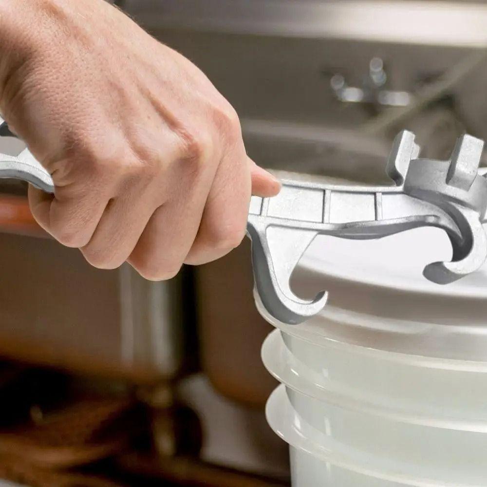 2 PCS Lid Wrench Metal Can Opener Aluminum Zinc Zinc Alloy Lid Tool Multifunction Lid Can Opener  Paint Barrel