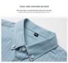 Hengyuanxiang Men's Non-Iron Striped Cotton Long-Sleeve Shirt - Spring & Autumn Casual Loose Fit