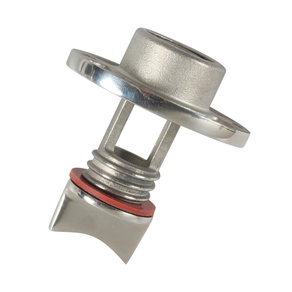 2Pcs Stainless Steel Boat Drain Plug Kit Oval Garboard Transom Plugs For 1" Hole