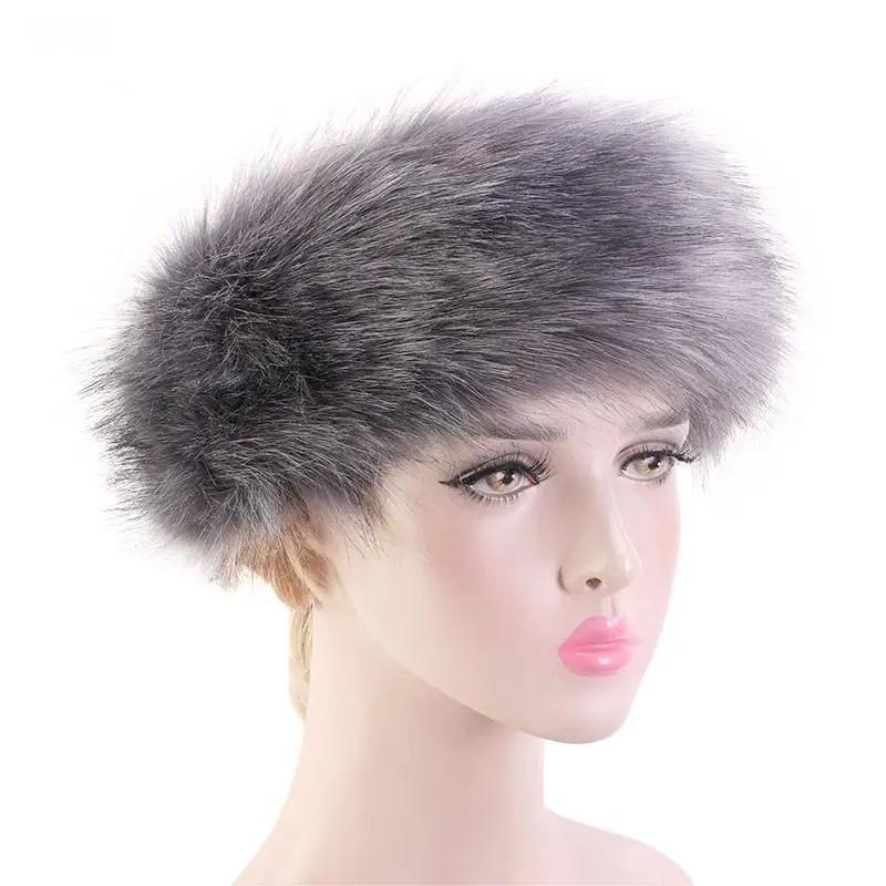 Winter Imitation Fox Fur Keepwarm Headband Fashionable Hair Accessories For Women Girls