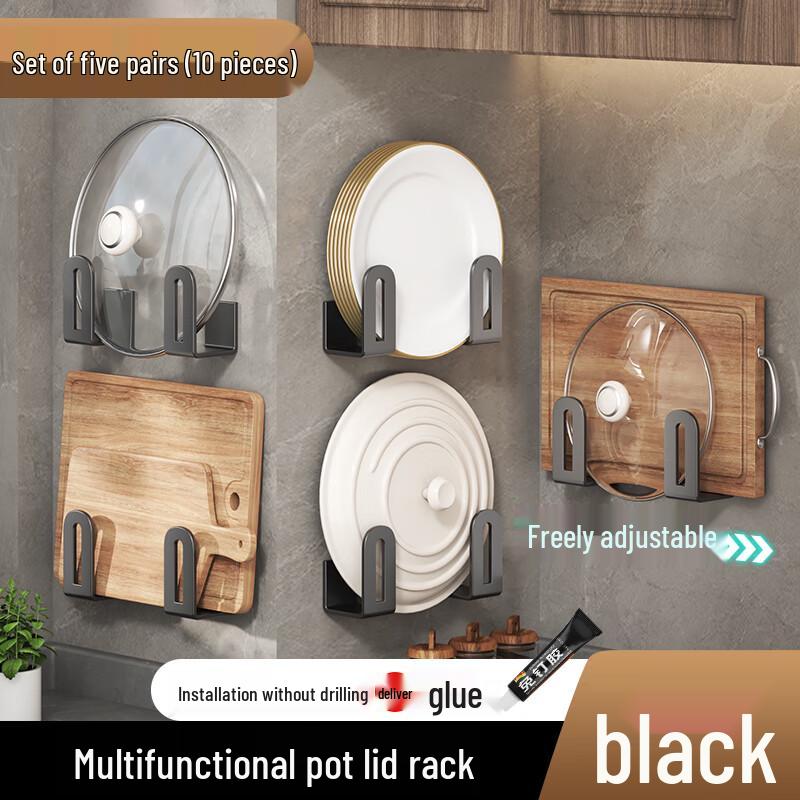

No-Drill Pot Lid Holder Kitchen Organizer