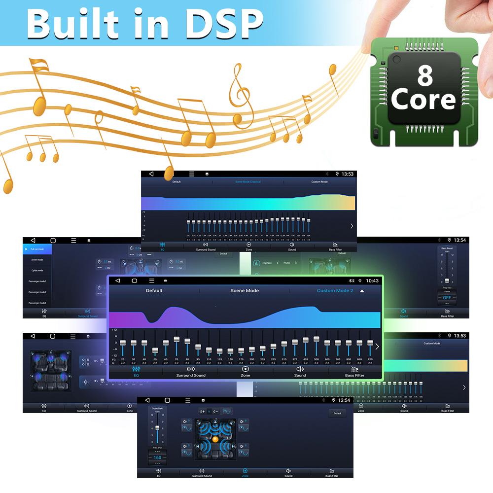 1 DIN 10,33'' Autorádio Android 12 Bezdrátové Carplay Auto GPS Navigace WIFI Univerzální Multimediální Přehrávač 4G 8JÁDRO