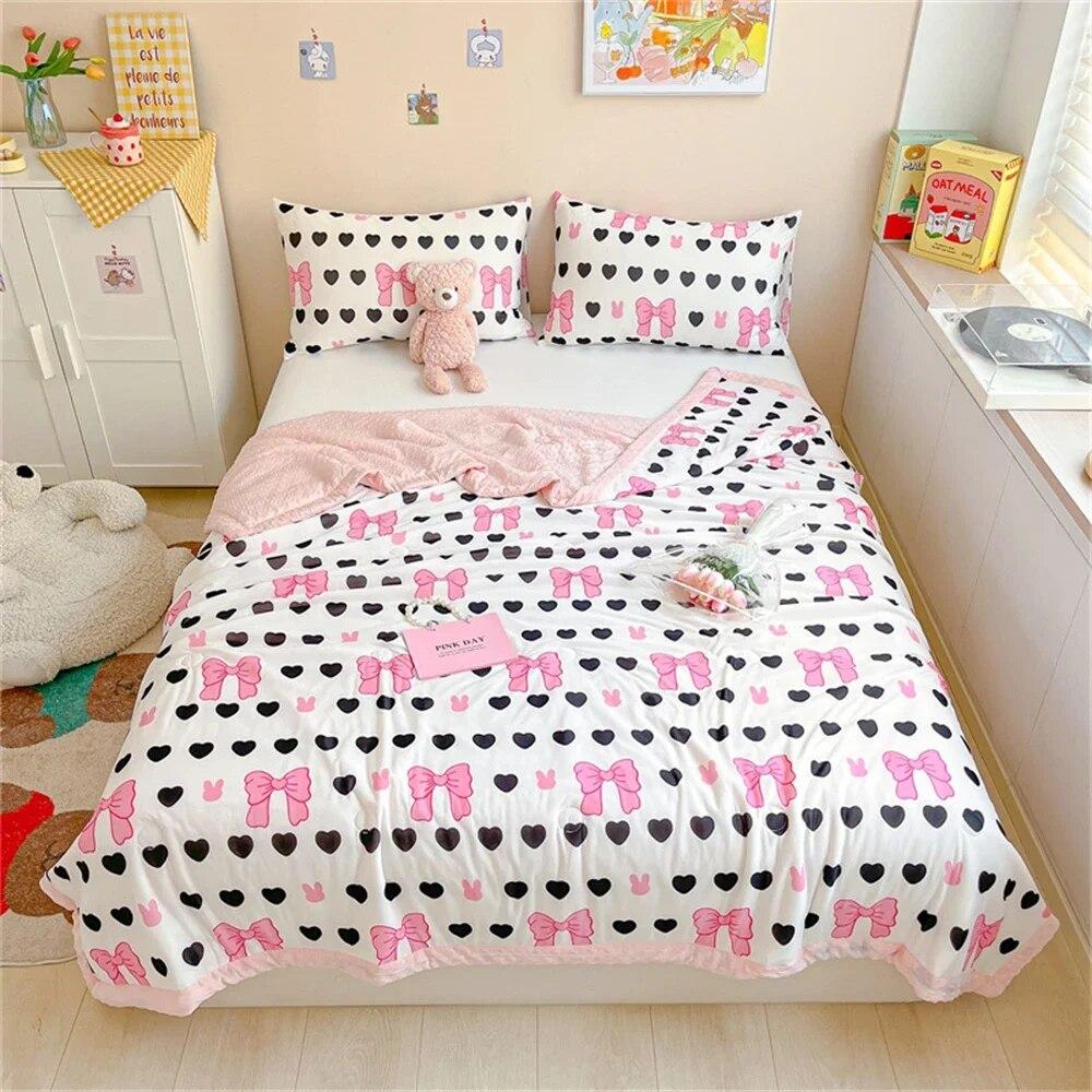 Cotton Summer Quilt Home Sofa Thin Air Conditioning Throw Blanket Soft Office Nap Blanket Bedroom Nap Home Decoration Bed Cover