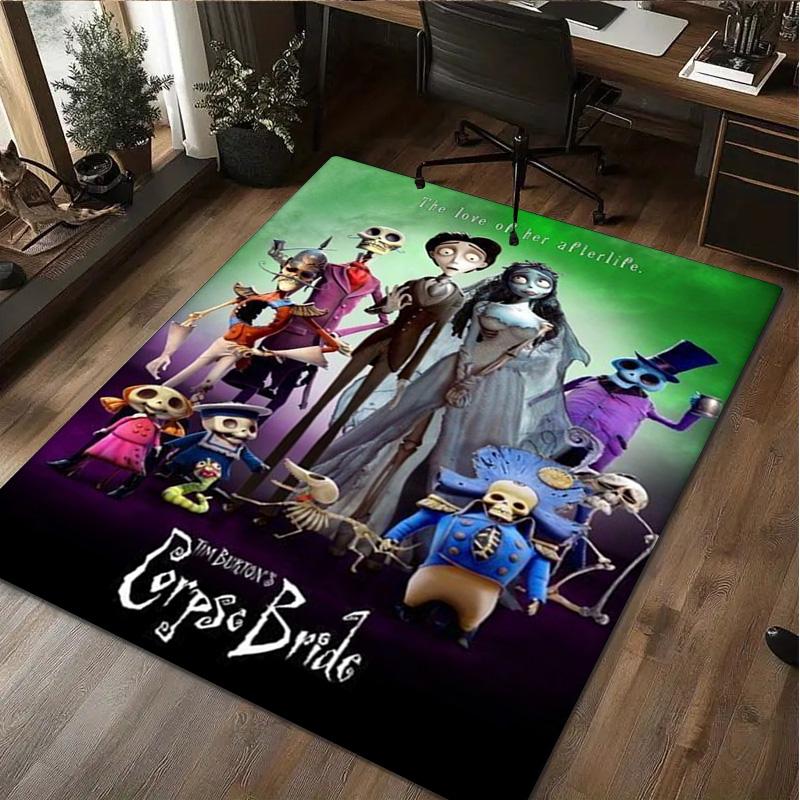 1Pc Corpse Bride Print Rug - Computer Chair Area Rug home decoration Carpet For Living Room Bedroom Flooring Mat
