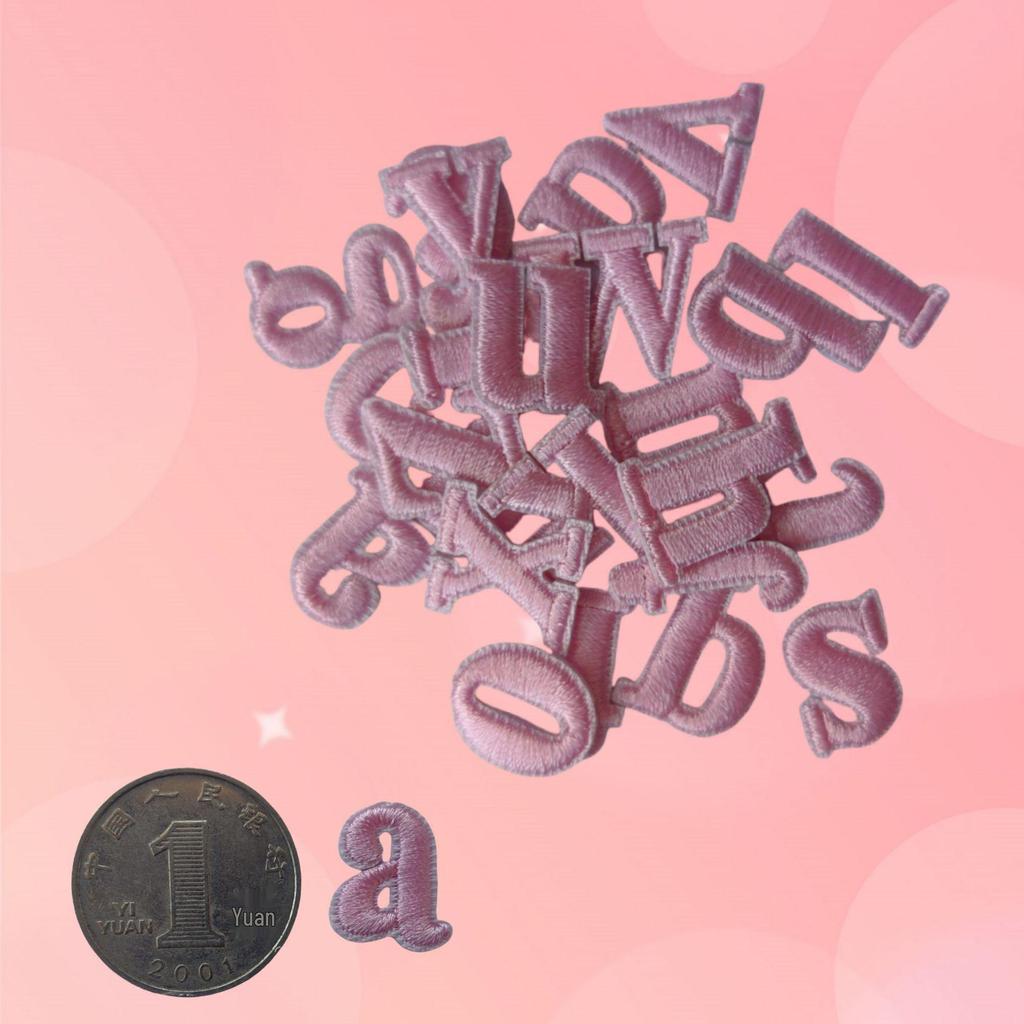 Pink English Letter Iron-on Embroidery Cloth Patch for Clothing