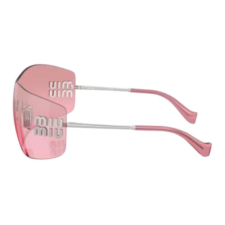Miu Miu Logo Metal Rectangular Sunglasses Women sunglasses Silver MUB53S1BC70Y
