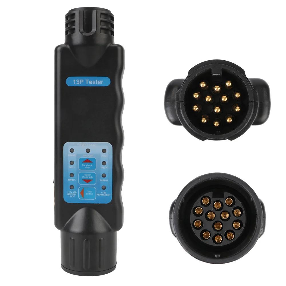 

12V 13 Pin Caravan Towing Tow Bar Light Wiring Tester Trailer Socket Diagnostic Tools Accessories Tester Towbar Plug Socket