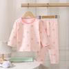 Class A Kids' Seamless Lycra Cotton Long-Sleeve Top & Pants Set for Boys & Girls - Medium/Large Sizes for Fall, Winter, and Spring