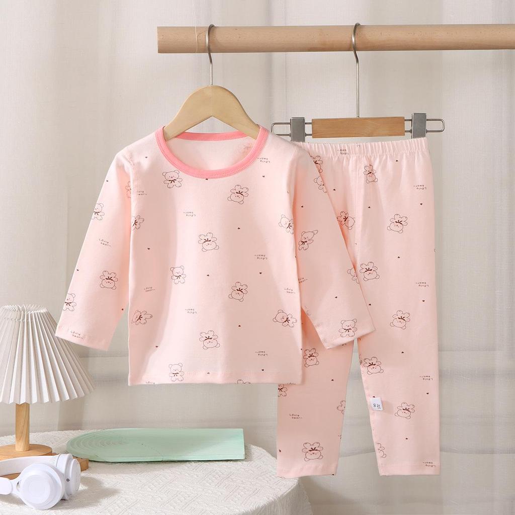 Class A Kids' Seamless Lycra Cotton Long-Sleeve Top & Pants Set for Boys & Girls - Medium/Large Sizes for Fall, Winter, and Spring