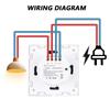 For BINGOELEC EU Infrared Neutral Live Wire Glass Hand Wave Sensor Wall Light Switch Modern Design LED Night Light Switch