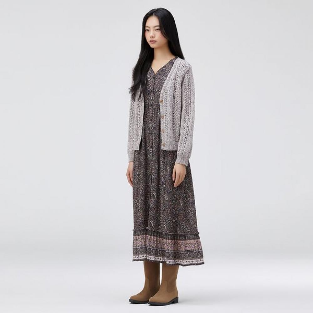Thursday Island V Neck Cable Knit Cardigan T262mcd134w