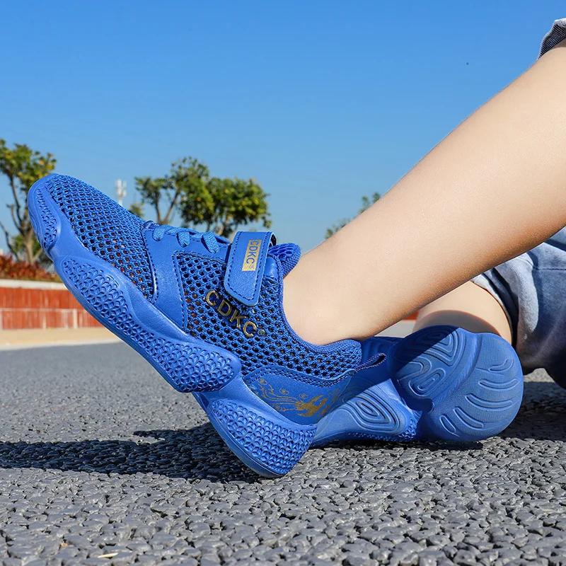 New Popular Knitted Mesh Breathable Shoes Children's Summer Sneaker Outdoor Lightweight Running Comfortable Soft Footwear 28-40