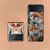 The Red Fox in Winter Ice and Snow Coque For Samsung Z Flip7 6 Galaxy Case Shockproof Z Flip5 Z Flip3 4 5G Hard Cover Phone TPU
