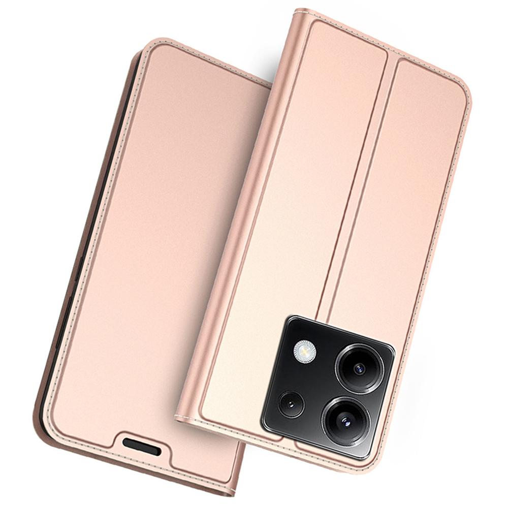 For Xiaomi Poco X6 5G/Redmi Note 13 Pro 5G Case PU Leather Phone Cover Card Slot Holder Hidden Magnetic Closure