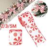 Candy Printed Christmas Wrapping Ribbon DIY Bow Decorative Webbing  Christmas Tree Ornaments