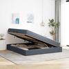 Storage Bed with Mattress Dark Grey 160 x 200 cm Velvet