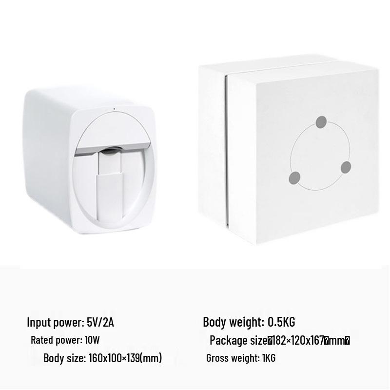 Portable 3D Nail Art Printer: Fully Automatic Color Painting and Floral Design Machine