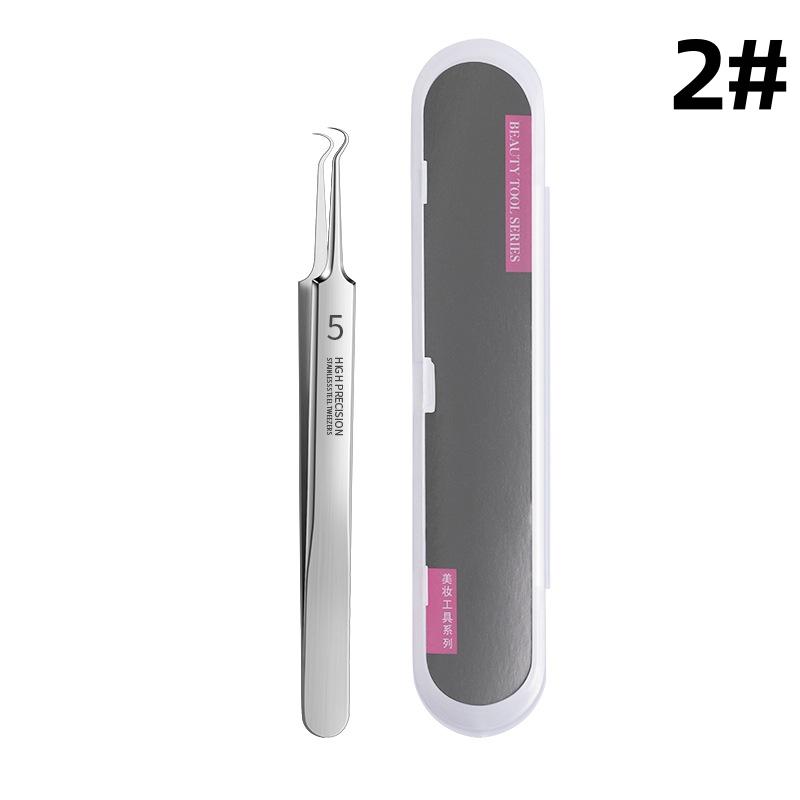 Pęseta do usuwania zaskórników Ekstraktor do trądziku Stal nierdzewna Narzędzie precyzyjne do usuwania trądziku Narzędzia do oczyszczania twarzy