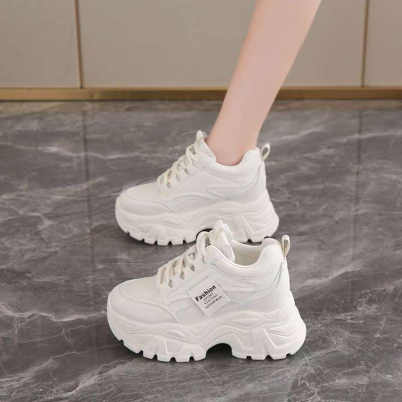 Versatile Platform Dad Shoes Women's Feet Small Height-increasing Shoes 2025 New Spring and Autumn Muffin Casual Sports Shoes