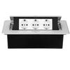 Silver Modular Type 45 EU Flush Pop-up Power Socket (German Standard)