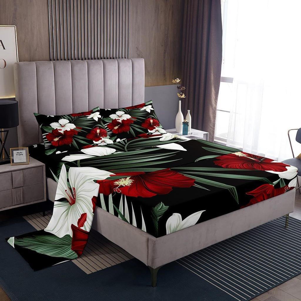 Bohemian Pattern Bed Hat Four-Piece Bedding Set Bedroom Dormitory Bedding Decoration