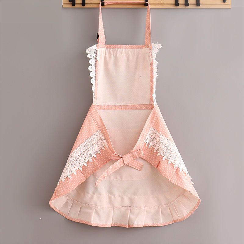 Fashion Princess Short Lace Apron Breathable Waterproof Maid Summer Foreign Style Workwear Beauty Shop Household Cleaning Tools
