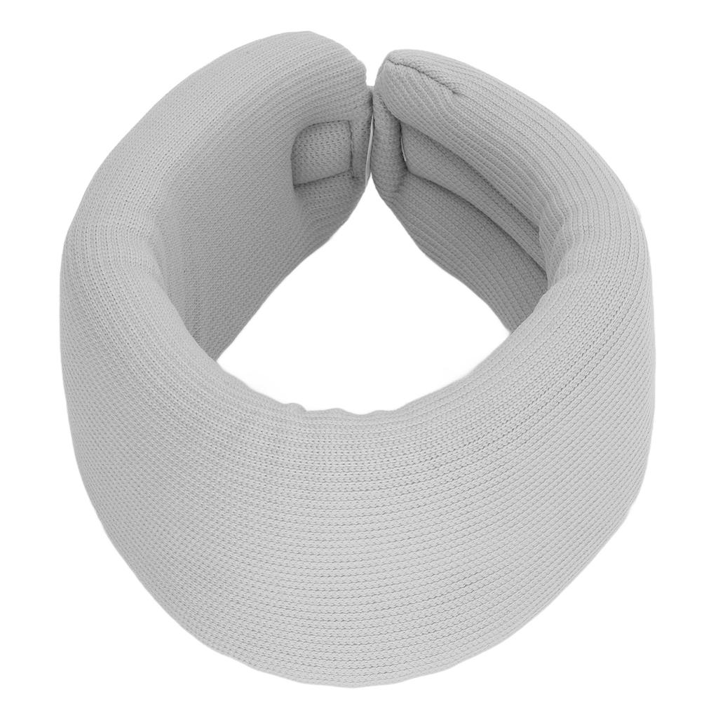 Neck Brace Grey Nylon High Elastic Sponge Chin Curvature Design Neck Support Pad for Home M