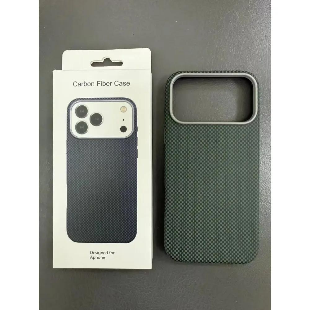 Offizielle Kevlar-Kohlefaser-Textur-Hülle mit Box für IPhone17 Pro Max 17 Pro 17 Air 17 für Magsafe Wireless Charging Cover