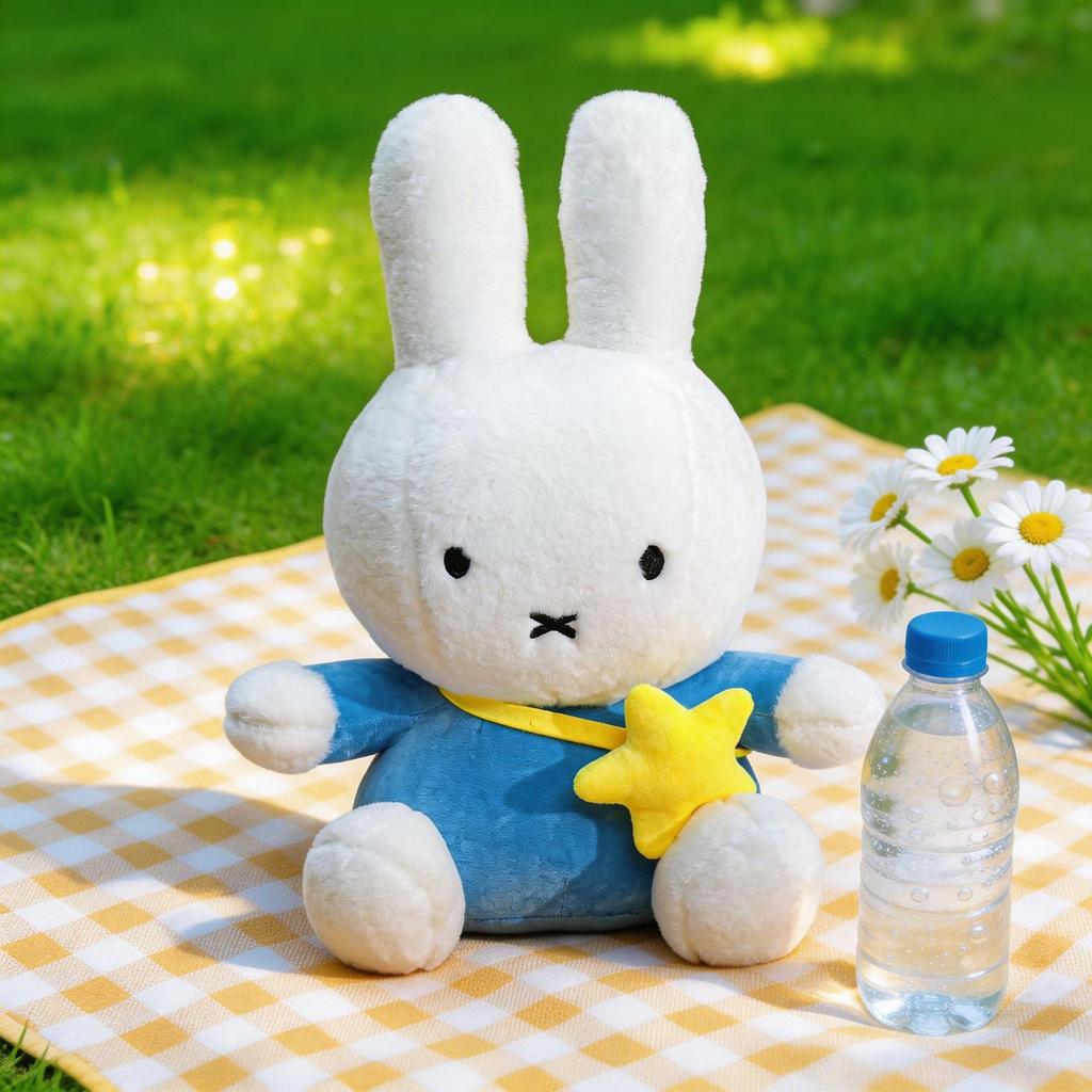 Cute Miffy Plush Doll In Sitting Pose - Qixi Festival Star Cushion & Birthday Gift