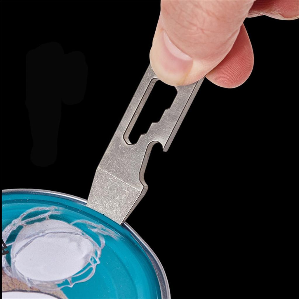 Multi Functional Small Tool Pry Bar Bottle Opener EDC Personalized Titanium Alloy Accessory Hanging